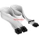 CORSAIR CP-8920332 Premium Kumaş Giydirme 12+4Pin Pcıe Gen 5 12Vhpwr 600W Kablo, Type 4, Beyaz CORSAIR CP-8920332 Premium Kumaş Giydirme 12+4Pin Pcıe Gen 5 12Vhpwr 600W Kablo, Type 4, Beyaz