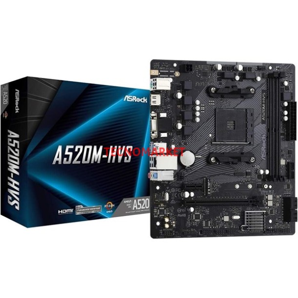 ASROCK A520M-HVS DDR4 HDMI PCIe 16X v4.0 AM4 mATX ASROCK A520M-HVS DDR4 HDMI PCIe 16X v4.0 AM4 mATX