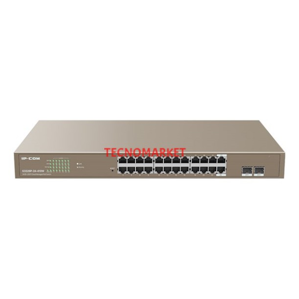 IP-COM 24port G3326P-24-410W GIGABIT 2-SFP UPLINK L2 YÖNETİLEBİLİR 370W POE RACKMOUNT SWITCH IP-COM 24port G3326P-24-410W GIGABIT 2-SFP UPLINK L2 YÖNETİLEBİLİR 370W POE RACKMOUNT SWITCH