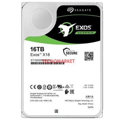 SEAGATE 3.5" 16TB EXOS ST16000NM000J 7200 RPM 256MB SATA-3 NAS ve Güvenlik Diski