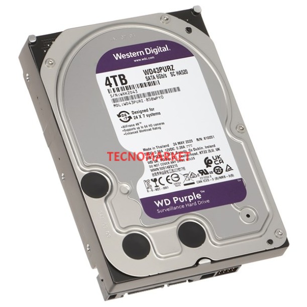 WD 4TB PURPLE WD43PURZ 256MB 5400RPM SATA-3 GÜVENLİK DİSKİ WD 4TB PURPLE WD43PURZ 256MB 5400RPM SATA-3 GÜVENLİK DİSKİ
