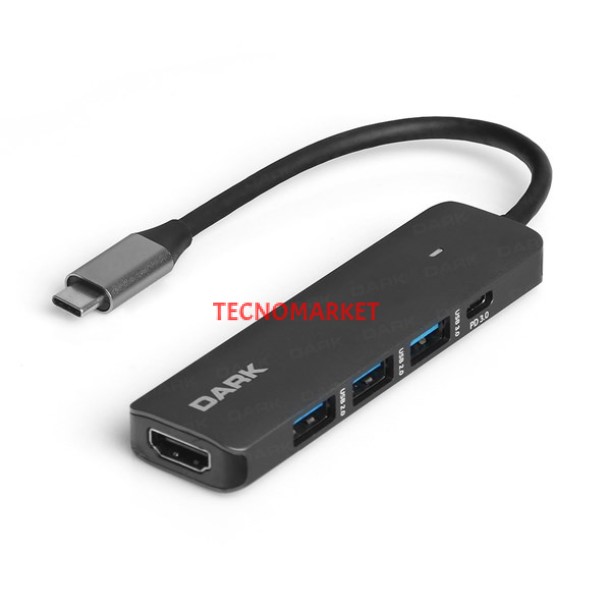 DARK DK-AC-U31X41 Type-C & USB 3.0 Dönüştürücü Çevirici HUB DARK DK-AC-U31X41 Type-C & USB 3.0 Dönüştürücü Çevirici HUB