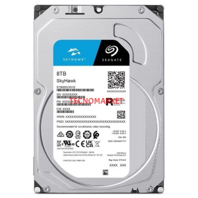 SEAGATE 3.5" 8TB SKYHAWK ST8000VX009 5400 RPM 256MB SATA-3 Güvenlik Diski