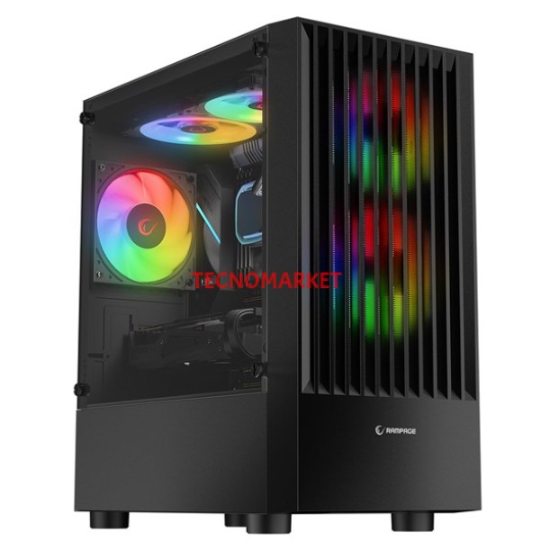 RAMPAGE LYRA Mesh GAMING M-ATX Mid-T PC Kasası Siyah 3X 12cm RGB Fan RAMPAGE LYRA Mesh GAMING M-ATX Mid-T PC Kasası Siyah 3X 12cm RGB Fan