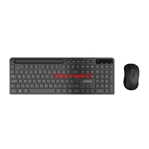 Everest KM-730 Siyah Kablosuz Q Multimedia Klavye + Mouse Set Everest KM-730 Siyah Kablosuz Q Multimedia Klavye + Mouse Set