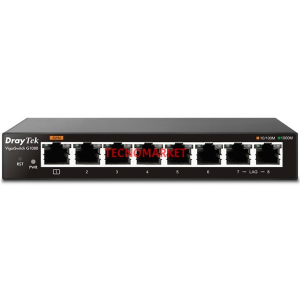 DRAYTEK 8port G1080 Gigabit Yönetilebilir Switch Desktop DRAYTEK 8port G1080 Gigabit Yönetilebilir Switch Desktop