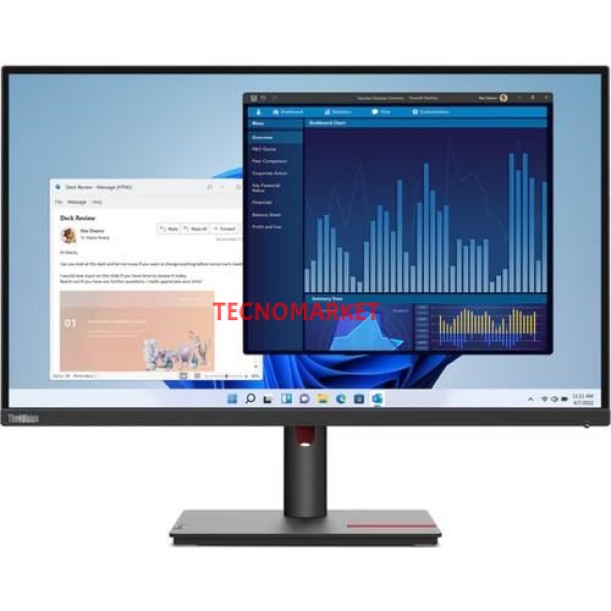 LENOVO 27" IPS T27H-30 THINKVISION 63A3GAT1TK 4MS 60HZ HDMI-DP USBC KURUMSAL MONİTÖR 2560X1440