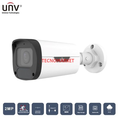 UNV 2MP IPC2322LB-ADEZK-H Motorıze 50Mt Colorhunter Ip67/Ik10 H265+ Ir Bullet Ip Kamera (Dahili Sesli)