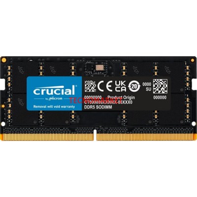 CRUCIAL 32GB DDR5 5600MHZ CL46 NOTEBOOK RAM VALUE CRUSO5600/32