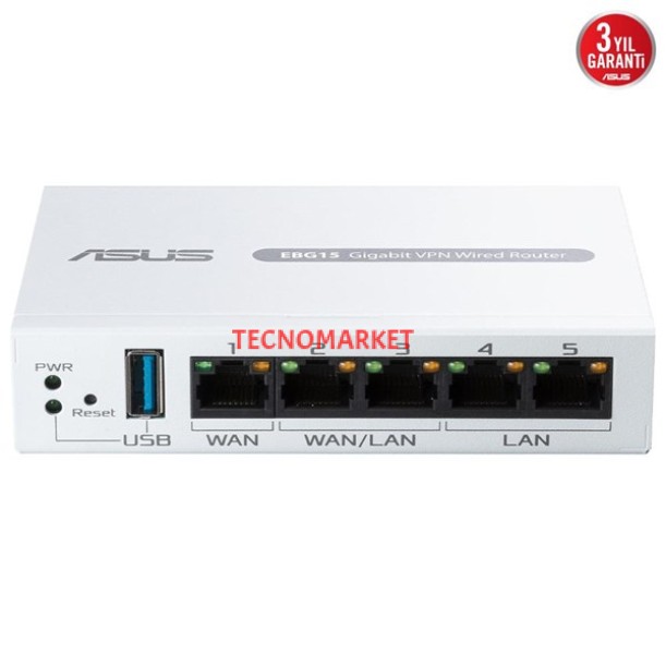 ASUS ExpertWiFi EBG15 Gigabit VPN Kablolu Router ASUS ExpertWiFi EBG15 Gigabit VPN Kablolu Router