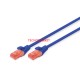 DIGITUS 0.25m CAT6 Utp DK-1617-0025/B Mavi Patch Kablo (10'lu Paket) DIGITUS 0.25m CAT6 Utp DK-1617-0025/B Mavi Patch Kablo (10'lu Paket)