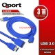 QPORT 5metre Q-UZ3050 USB 3.0 Uzatma Kablosu QPORT 5metre Q-UZ3050 USB 3.0 Uzatma Kablosu
