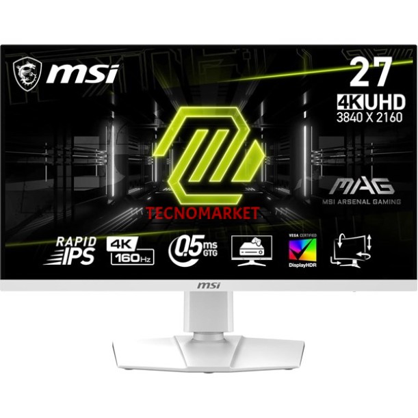 MSI 27" FLAT RAPID IPS MAG 274URFW 1MS 160HZ HDMI-DP GAMING MONİTÖR 3840X2160