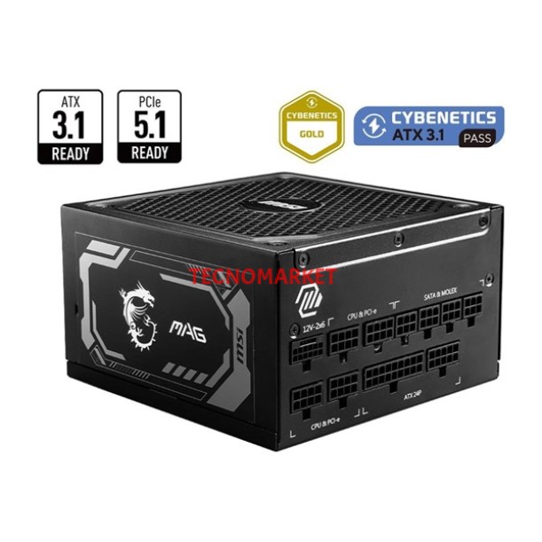 MSI 1250W 80+ GOLD MAG A1250GL PCIE 5.1 TAM MODÜLER POWER SUPPLY MSI 1250W 80+ GOLD MAG A1250GL PCIE 5.1 TAM MODÜLER POWER SUPPLY
