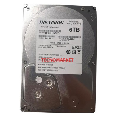 HIKVISION 3.5" 6TB DS60HKVS-VX1 5400 RPM 128MB SATA-3 Güvenlik Diski