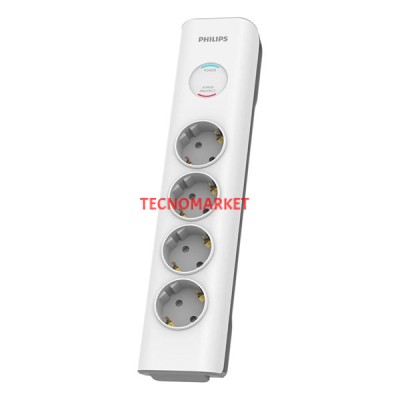 PHILIPS 4-lü SPN7040WA/62 600 Joules Akım Koruma Prizi Beyaz
