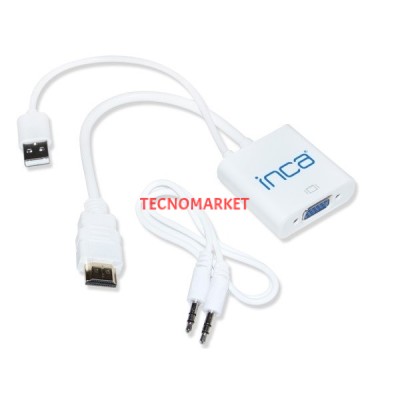 INCA IHTV-7TB 0.15metre HDMI-VGA (D) Görüntü Adaptörü Beyaz Sesli 1080p