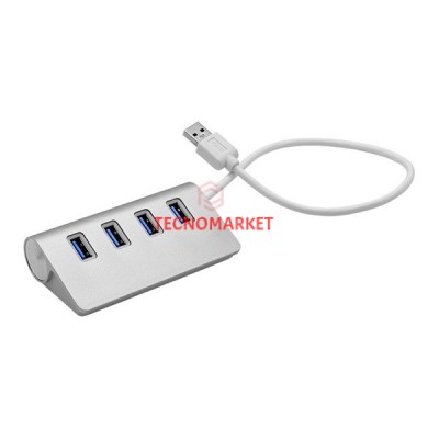 FRISBY FA-7660US 4port USB 3.0 Gümüş USB Çoklayıcı Hub Alüminyum