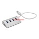 FRISBY FA-7660US 4port USB 3.0 Gümüş USB Çoklayıcı Hub Alüminyum FRISBY FA-7660US 4port USB 3.0 Gümüş USB Çoklayıcı Hub Alüminyum