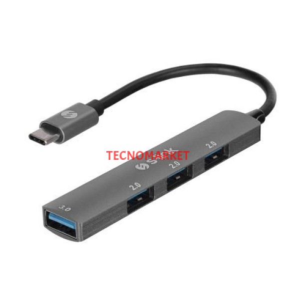 S-LINK SW-U324 3*USB2.0, 1*USB3.0 TYPE-C METAL USB HUB ÇOKLAYICI S-LINK SW-U324 3*USB2.0, 1*USB3.0 TYPE-C METAL USB HUB ÇOKLAYICI