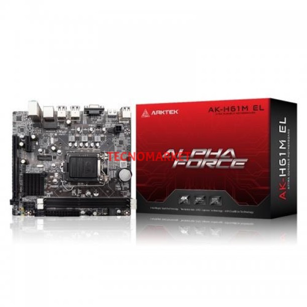 ARKTEK H61 ALPHA FORCE AK-H61M EL DDR3 HDMI PCIE 2.0 1155p mATX ARKTEK H61 ALPHA FORCE AK-H61M EL DDR3 HDMI PCIE 2.0 1155p mATX