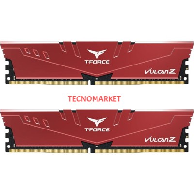 TEAM 32GB (2X 16GB) DDR4 3200MHZ CL16 DUAL KIT PC RAM T-FORCE VULCAN Z RED TLZRD432G3200HC16FDC01