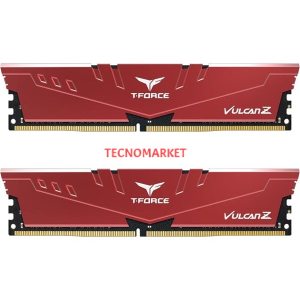 TEAM 32GB (2X 16GB) DDR4 3200MHZ CL16 DUAL KIT PC RAM T-FORCE VULCAN Z RED TLZRD432G3200HC16FDC01 TEAM 32GB (2X 16GB) DDR4 3200MHZ CL16 DUAL KIT PC RAM T-FORCE VULCAN Z RED TLZRD432G3200HC16FDC01
