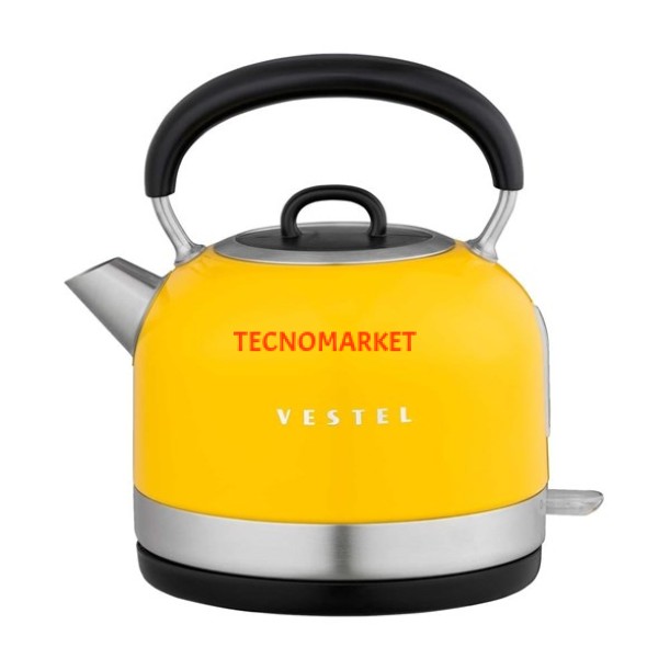 VESTEL Retro Sarı 2200 W 1.7 Lt Celık Kettle VESTEL Retro Sarı 2200 W 1.7 Lt Celık Kettle