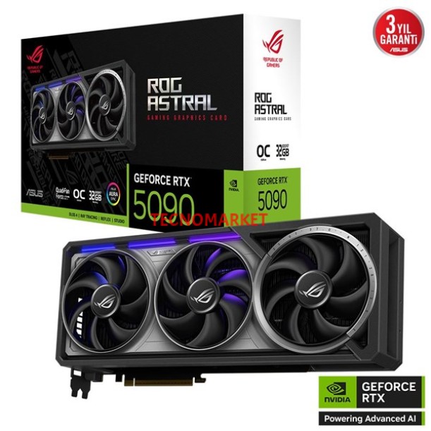 ASUS 32GB ROG ASTRAL RTX5090-O32G GAMING GDDR7 512bit HDMI DP PCIe 5.0 ASUS 32GB ROG ASTRAL RTX5090-O32G GAMING GDDR7 512bit HDMI DP PCIe 5.0