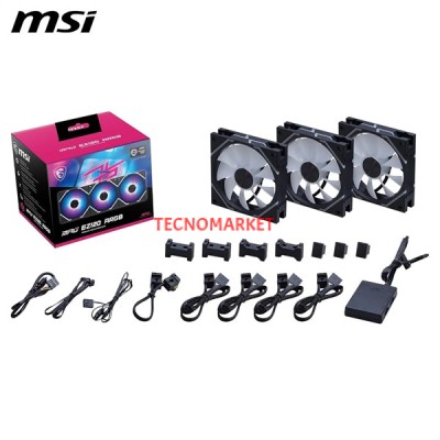MSI MPG EZ120 ARGB-B KASA FANI+KONTROL ÜNİTESİ 3-lü paket