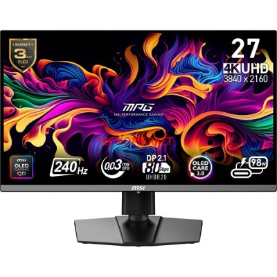 MSI 26.5" QD OLED MPG 272URX 0.03MS 240HZ HDMI-DP USBC GAMING MONİTÖR 3840X2160