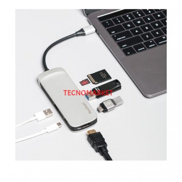 KINGSTON Nucleum HUBC1-SR-EN 7port USB 3.1,Type-C,HDMI Kart Okuyucu Gümüş USB Çoklayıcı Hub KINGSTON Nucleum HUBC1-SR-EN 7port USB 3.1,Type-C,HDMI Kart Okuyucu Gümüş USB Çoklayıcı Hub