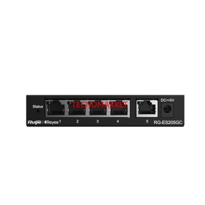 RUIJIE 5port RG-ES205GC Gigabit Cloud Yönetilebilir Desktop Swıtch Metal Kasa