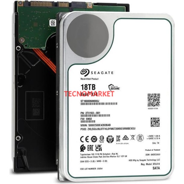 SEAGATE 3.5" 18TB EXOS ST18000NM000J 256MB 7200RPM SATA-3 NAS VE GÜVENLİK DİSKİ SEAGATE 3.5" 18TB EXOS ST18000NM000J 256MB 7200RPM SATA-3 NAS VE GÜVENLİK DİSKİ