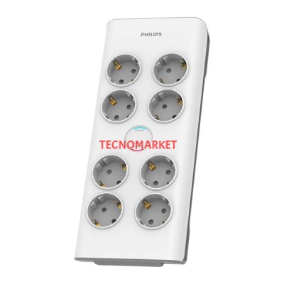 PHILIPS 8-li SPN7080WA/62 900 Joules Akım Koruma Prizi Beyaz