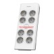 PHILIPS 8-li SPN7080WA/62 900 Joules Akım Koruma Prizi Beyaz PHILIPS 8-li SPN7080WA/62 900 Joules Akım Koruma Prizi Beyaz