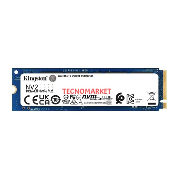 KINGSTON 1TB NV2 SNV2S/1000G 3500- 2100MB/s M2 PCIe NVMe Gen4 Disk KINGSTON 1TB NV2 SNV2S/1000G 3500- 2100MB/s M2 PCIe NVMe Gen4 Disk