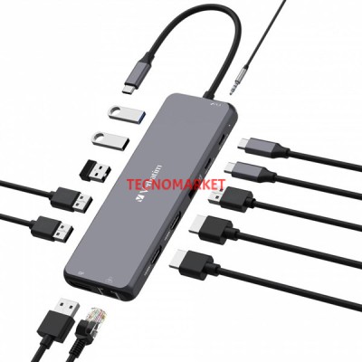 VERBATIM CMH-13 USB-C Pro Çok Bağlantı Noktalı Dock