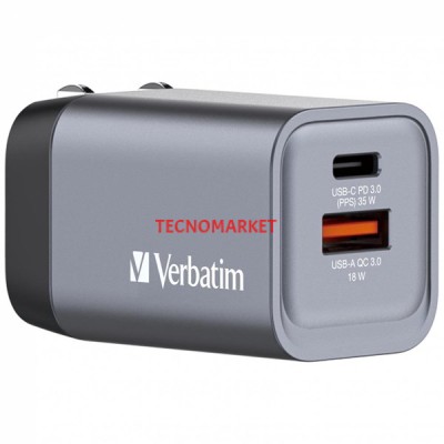 VERBATIM GNC-35 32200 35W 2-Bağlantı Noktalı GaN Duvar Şarj Cihazı