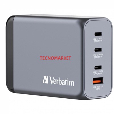 VERBATIM GNC-240 240W 4-Bağlantı Noktalı GaN Duvar Şarj Cihazı