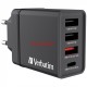 VERBATIM CHR-30EU1 30W 4 Bağlantı Noktalı USB Duvar Şarj Cihazı - Siyah VERBATIM CHR-30EU1 30W 4 Bağlantı Noktalı USB Duvar Şarj Cihazı - Siyah