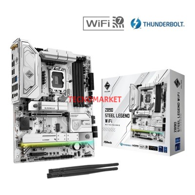 ASROCK Z890 STEEL LEGEND WIFI7 DDR5 HDMI-DP TYPEC PCIE 5.0 1851P ATX