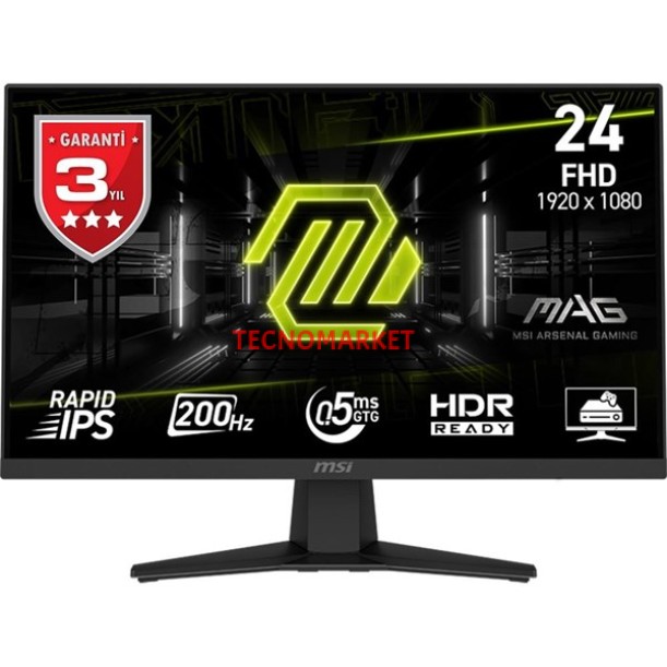 MSI 23.8" RAPID IPS MAG 244F 0.5MS 200HZ HDMI GAMING MONİTÖR MSI 23.8" RAPID IPS MAG 244F 0.5MS 200HZ HDMI GAMING MONİTÖR