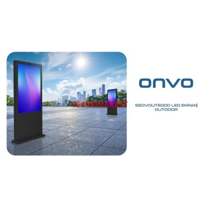 ONVO 55" Dokunmatik 55OUT6000 Dış Mekan Sabit Andorid Videowall Cihazı Siyah