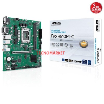 ASUS PRO H810M-C CSM DDR5 HDMI-DP TYPEC PCIE 5.0 1851P MATX KURUMSAL ANAKART
