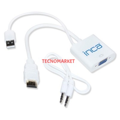 INCA IVTH-01 0.15metre VGA- HDMI Görüntü Adaptörü Beyaz 1080p