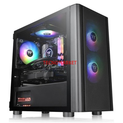 THERMALTAKE V150 BREEZE TG CA-1R1-00S1WN-02 GAMING MICRO-TOWER PC KASASI