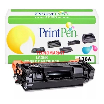 PRINTPEN HP W1360A (136A) Siyah (chipsiz) Muadil Toner