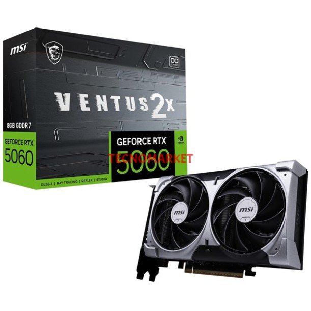 MSI 8GB RTX5060 VENTUS 2X OC GDDR7 128bit HDMI DP PCIe 5.0 MSI 8GB RTX5060 VENTUS 2X OC GDDR7 128bit HDMI DP PCIe 5.0
