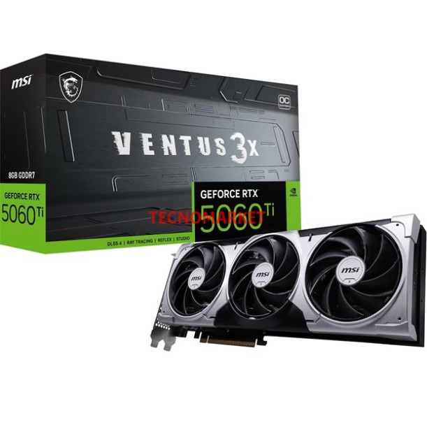 MSI RTX5060TI 8GB VENTUS 3X OC GDDR7 128bit HDMI DP PCIe 5.0 MSI RTX5060TI 8GB VENTUS 3X OC GDDR7 128bit HDMI DP PCIe 5.0
